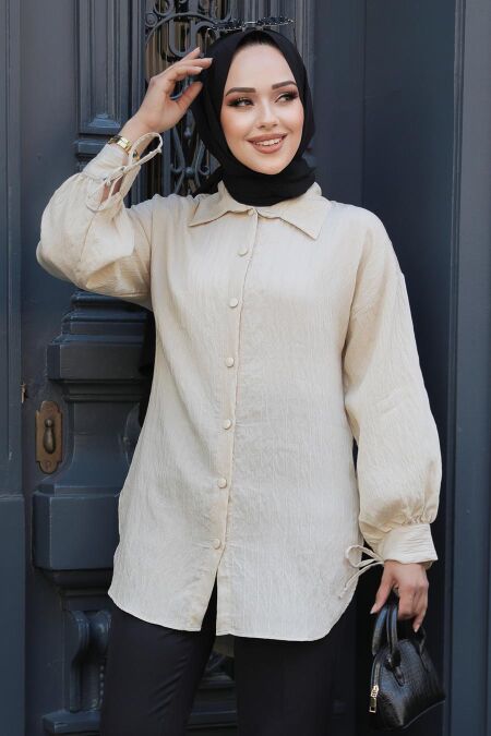 Modest Beige Tunic 12102BEJ - NEVA STYLE