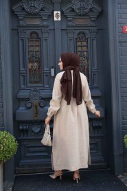 Modest Beige Tunic 19045BEJ - 4