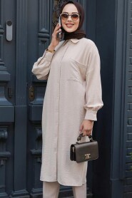 Modest Beige Tunic 6773BEJ - 1