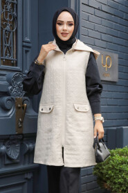 Modest Beige Vest 80264BEJ - 2