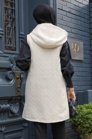 Modest Beige Vest 80264BEJ - 3