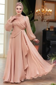 Modest Biscuit Bridal Dress 51641BS - 2