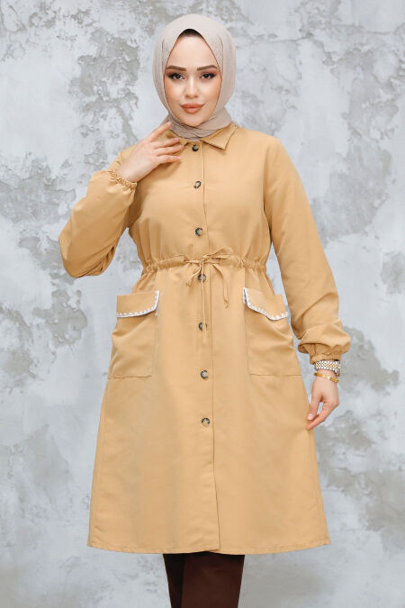 Modest Biscuit Coat 91781BS - NEVA STYLE
