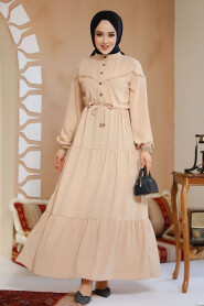 Modest Biscuit Eid Dress 10334BS 