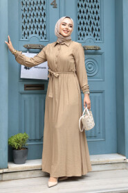 Modest Biscuit Eid Dress 7238BS - 4