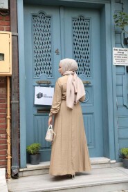 Modest Biscuit Eid Dress 7238BS - 5