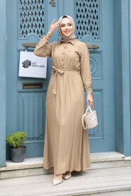 Modest Biscuit Eid Dress 7238BS - 3