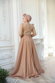 Modest Biscuit Evening Gown 51253BS - 5