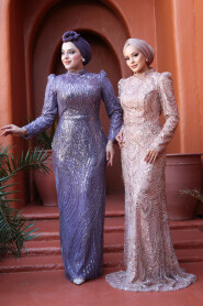 Modest Biscuit Evening Gown 51812BS - 6
