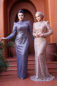 Modest Biscuit Evening Gown 51812BS - 8