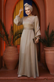 Modest Biscuit Evening Long Dress 23302BS - 4