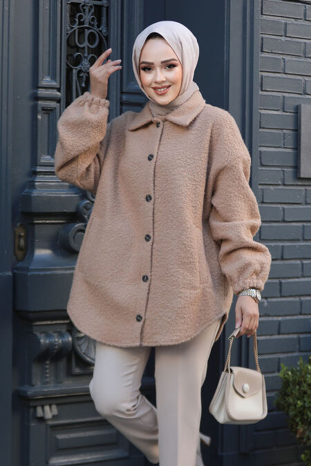 Modest Biscuit Felt Jacket 30142BS - NEVA STYLE