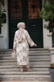 Modest Biscuit Kimono 32121BS - 5