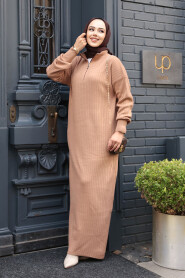 Modest Biscuit Knitwear Dress 60481BS - 3