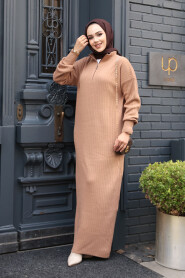 Modest Biscuit Knitwear Dress 60481BS - 2