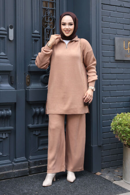Modest Biscuit Knitwear Dual Suit 60381BS - NEVA STYLE