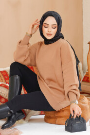 Modest Biscuit Knitwear Jumper Top 17201BS - 3