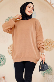 Modest Biscuit Knitwear Jumper Top 17201BS 