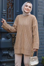 Modest Biscuit Knitwear Tunic 10241BS - 1