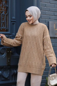 Modest Biscuit Knitwear Tunic 10241BS - 2