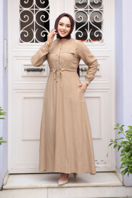Modest Biscuit Long Dress 17131BS - 2