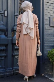 Modest Biscuit Long Knitwear Dress 31230BS - 3