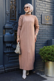 Modest Biscuit Long Knitwear Dress 31230BS - 1