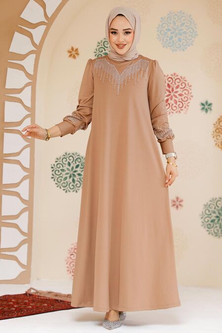 Modest Biscuit Plus Size Dress 23815BS - NEVA STYLE