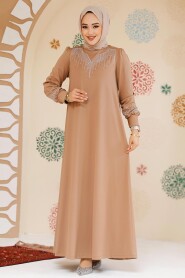 Modest Biscuit Plus Size Dress 23815BS - 2