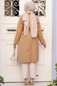 Modest Biscuit Trench Coat 61221BS - 3