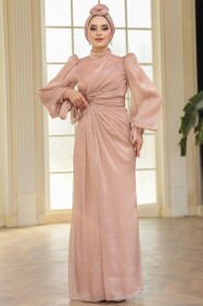 Modest Biscuit Wedding Dress 52285BS - 5