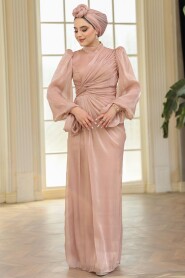 Modest Biscuit Wedding Dress 52285BS - 4