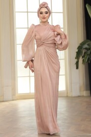 Modest Biscuit Wedding Dress 52285BS - 3