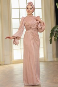 Modest Biscuit Wedding Dress 52285BS - 2
