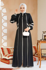 Modest Black Abaya 41567S - 2