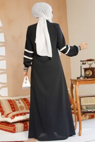 Modest Black Abaya 41567S - 3