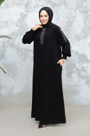 Modest Black Abaya 45274S - 2