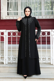 Modest Black Abaya Dress 29131S - 2