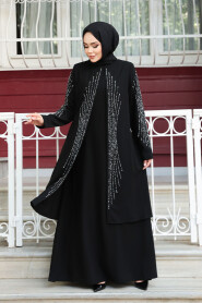 Modest Black Abaya Dress 29132S - 1