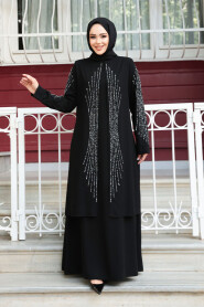 Modest Black Abaya Dress 29132S - 2
