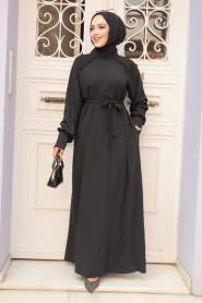 Modest Black Abaya Dress 330104S - 1