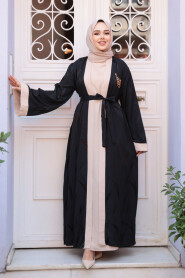 Modest Black Abaya Dress 76631S - 2