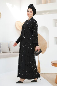 Modest Black Abaya Dual Suit 42781S - 4