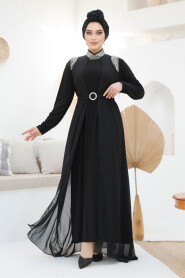 Modest Black Abaya Dual Suit 43201S 