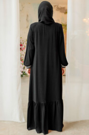 Modest Black Abaya Dubai 45276S - 3