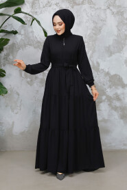 Modest Black Abaya Dubai 80781S - 2