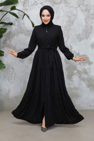 Modest Black Abaya Dubai 80781S - 3