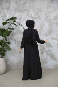 Modest Black Abaya Dubai 80781S - 4