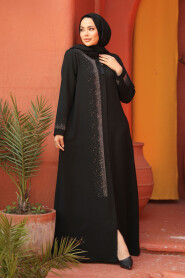 Modest Black Abaya For Women 26331S - 1