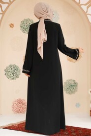 Modest Black Abaya For Women 35167S - 3